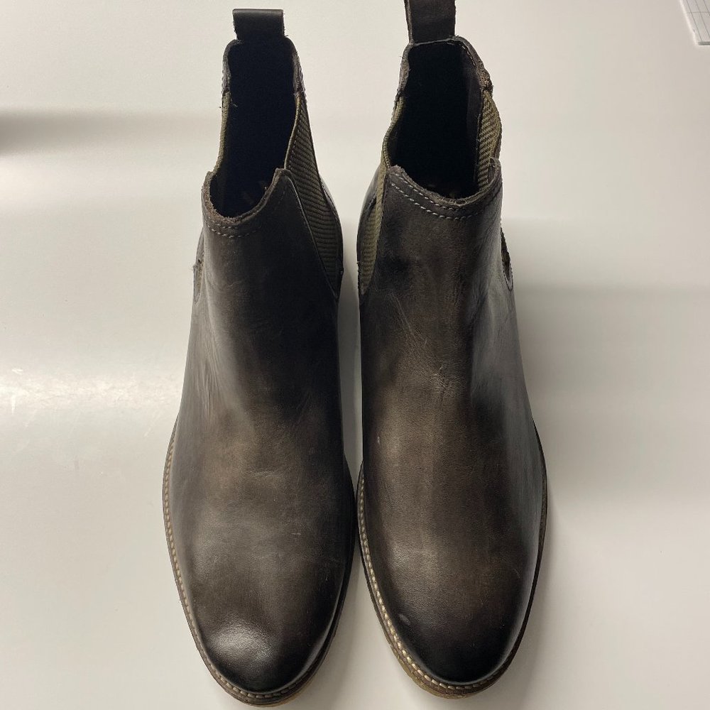 Base London Mens Charcoal Round Toe Ankle Chelsea Boots Size US 13